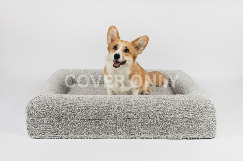 Boucle Luxury Pet Bed Spare Cover - Grey Speckle