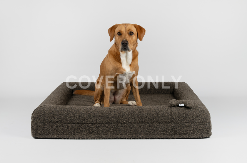 Boucle Luxury Pet Bed Spare Cover - Brown